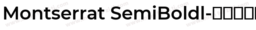 Montserrat SemiBoldl字体转换